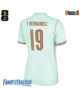 Franța Theo Hernandez #19 Echipament de Fotbal Replică Mondial 2026 Femei Deplasare